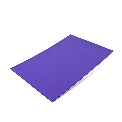 5 x Farbige Magnetfolie DIN A4 Format zum Beschriften und Zuschneiden, Farbe: lila von MTS Magnete
