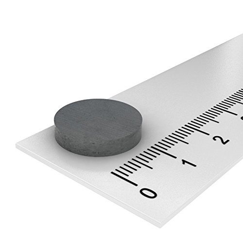 50x Ferrit Scheibenmagnet 15 x 3 mm, Hochtemperatur Magnet Scheibe, geeignet für Temperaturen bis 250°C von MTS Magnete