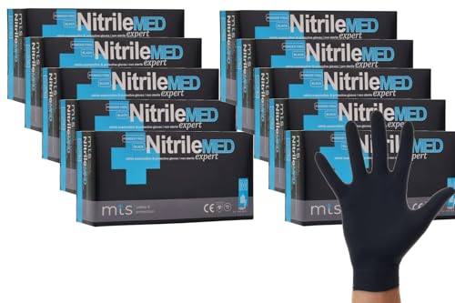MTS Safety & Protection Einweghandschuhe XS - 1000 Stück/Box Nitrilhandschuhe Schwarz Handschuhe Nitril - Einmalhandschuhe Puderfreie & Latexfreie Gummihandschuhe (XS, Schwarz, 1000 Stück) von MTS Safety & Protection