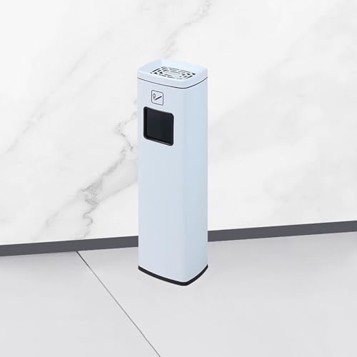 Aschenbecher für Draussen,Außen Edelstahl Abfalleimer,Standaschenbecher für Draußen Outdoor,Verdickter Boden, Doppelrohrdesign,für Veranda, Hinterhof, Garage, Hotel.(Wit,23 * 18.5 * 68.5cm) von MTSYXYM