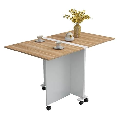 Klappbarer Esstisch,platzsparender Esstisch,Geräumiger Schreibtisch, stabil, leicht zu reinigen, verdickte Platte, faltbares Design,für Küche, Esszimmer, Wohnzimmer, Restaurant.(100*60*68cm) von MTSYXYM