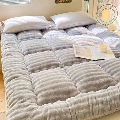 MTSYXYM Japanische Futon Matratze, Faltbare Aufrollbare Futon-Matratze, Zusammenklappbares Futon-Japanisches Tatami, weich und bequem, für Sofa, Liege, Couch, Gästeschlafsaal.(Gray,150x200x10CM) von MTSYXYM