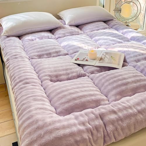 MTSYXYM Japanische Futon Matratze, Faltbare Aufrollbare Futon-Matratze, Zusammenklappbares Futon-Japanisches Tatami, weich und bequem, für Sofa, Liege, Couch, Gästeschlafsaal.(Purple,120x200x10CM) von MTSYXYM