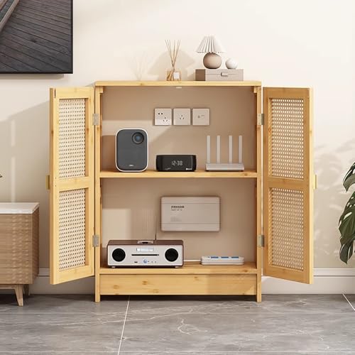 MTSYXYM Router Schrank,WLAN-Router-Aufbewahrungsboxen,reservierte Verkabelungslöcher auf der Oberseite, Fächer im Inneren des Schranks,Für Wohnzimmer Hotel Büro.(70x70x25cm) von MTSYXYM