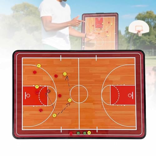 60 x 40 cm Basketball-Klemmbrett für Trainer, magnetisches Basketball-Coaching-Board, doppelseitig, leicht zu tragen, für Training und Anleitung,Withstand 60 x 40 cm Basketball-Klemmbrett für Trainer, magnetisches Basketball-Coaching-Board, doppelseitig, leicht zu tragen, für Training und Anleitung,Withstand von MTTXY