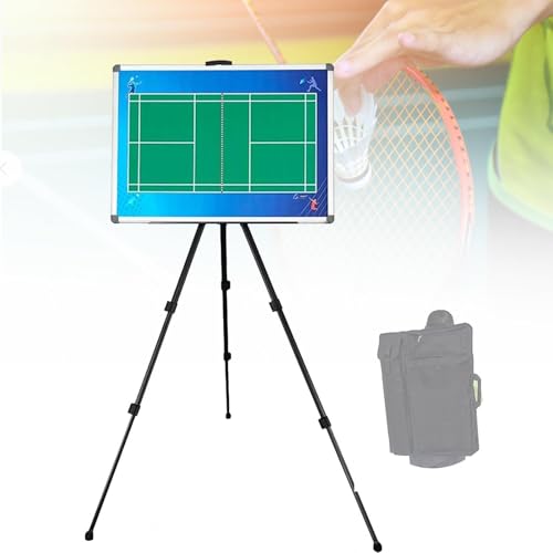 Badminton-Coaching-Board mit einziehbarem Ständer, magnetisches, löschbares Whiteboard, taktisches Trainings-Clipboard, 70 x 50 cm für Trainingsunterricht Badminton-Coaching-Board mit einziehbarem Ständer, magnetisches, löschbares Whiteboard, taktisches Trainings-Clipboard, 70 x 50 cm für Trainingsunterricht von MTTXY