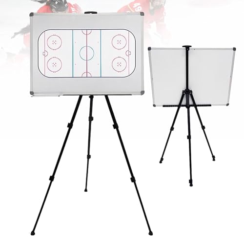 Eishockey-Taktik-Whiteboard mit Halterung, 70 x 50 cm großes doppelseitiges, trocken abwischbares Klemmbrett mit trocken abwischbarem Marker und Radiergummi für Wettkampf und Training Eishockey-Taktik-Whiteboard mit Halterung, 70 x 50 cm großes doppelseitiges, trocken abwischbares Klemmbrett mit trocken abwischbarem Marker und Radiergummi für Wettkampf und Training von MTTXY