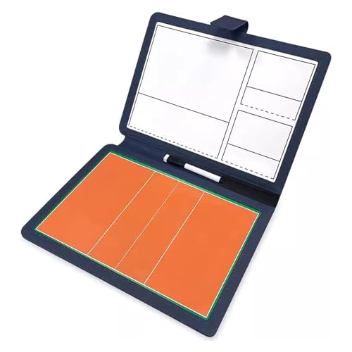 Faltbares Volleyball-Coaching-Board, 48 x 32 cm, magnetisches Klemmbrett, doppelseitiges, trocken abwischbares Whiteboard für Spielunterricht von MTTXY