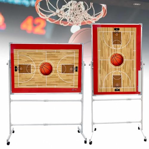 Großes Basketball-Coaching-Board, magnetisches Basketball-Whiteboard mit Klemmbrett und Dreieckhalterung sowie 99 x 68 cm großer Anzeigetafel für Schulvereine Großes Basketball-Coaching-Board, magnetisches Basketball-Whiteboard mit Klemmbrett und Dreieckhalterung sowie 99 x 68 cm großer Anzeigetafel für Schulvereine von MTTXY