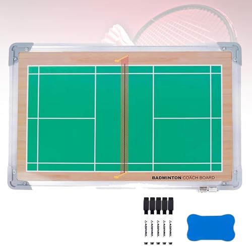 Magnetische Badminton-Coaching-Tafel, doppelseitiges, trocken abwischbares Klemmbrett, aufhängbares Design, 45 x 30 cm/18 x 12 Zoll für Übungen, Strategie, Konditionierung Magnetische Badminton-Coaching-Tafel, doppelseitiges, trocken abwischbares Klemmbrett, aufhängbares Design, 45 x 30 cm/18 x 12 Zoll für Übungen, Strategie, Konditionierung von MTTXY