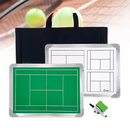 Magnetische Tennis-Coaching-Tafel, doppelseitige Tennis-Taktiktafel, trocken abwischbares Whiteboard für Trainer, schön und langlebig, mit Whiteboard-Markern für Wettkämpfe und Training Magnetische Tennis-Coaching-Tafel, doppelseitige Tennis-Taktiktafel, trocken abwischbares Whiteboard für Trainer, schön und langlebig, mit Whiteboard-Markern für Wettkämpfe und Training von MTTXY