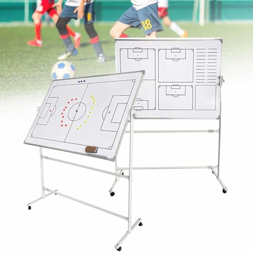 Magnetische Trainertafel, extragroße Fußball-Taktiktafel mit Bremsrädern, doppelseitiges, trocken abwischbares Whiteboard, 360-Grad-Drehung, freies Anheben für das komplette Fußballfeld-Layout Magnetische Trainertafel, extragroße Fußball-Taktiktafel mit Bremsrädern, doppelseitiges, trocken abwischbares Whiteboard, 360-Grad-Drehung, freies Anheben für das komplette Fußballfeld-Layout von MTTXY
