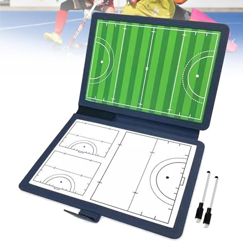 Taktiktafel für Hockey-Coaching, 48 x 32 cm, magnetisches Klemmbrett für Trainer mit 2 Markierungen, faltbares und tragbares Design für Trainingsspiele Taktiktafel für Hockey-Coaching, 48 x 32 cm, magnetisches Klemmbrett für Trainer mit 2 Markierungen, faltbares und tragbares Design für Trainingsspiele von MTTXY