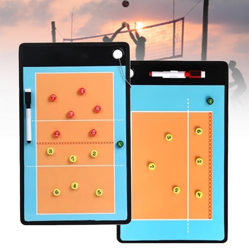 Trocken abwischbare Volleyball-Zwischenablage für Trainer, magnetische Volleyball-Trainer-Zwischenablage, trocken abwischbare doppelseitige Volleyball-Zwischenablage für Trainingsspiele Trocken abwischbare Volleyball-Zwischenablage für Trainer, magnetische Volleyball-Trainer-Zwischenablage, trocken abwischbare doppelseitige Volleyball-Zwischenablage für Trainingsspiele von MTTXY