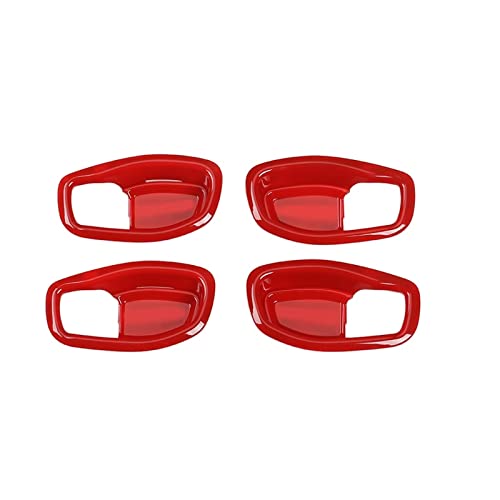 MTVTFECEWG Auto-Innentürgriff-Schüssel-Dekorationsabdeckung Schneidet Aufkleber Für Jeep Für Renegade 2016 2017 2018 2019 2020 2021 2022 Zubehör(Red) von MTVTFECEWG