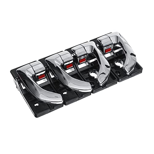 MTVTFECEWG Auto-Innentürinnengriff Für Hyundai Für Tucson 2005 2006 2007 2008 2009 2 Stück 4 Stück Links Und Rechts Ersatz-Set(Chrome,4 STÜCK) von MTVTFECEWG