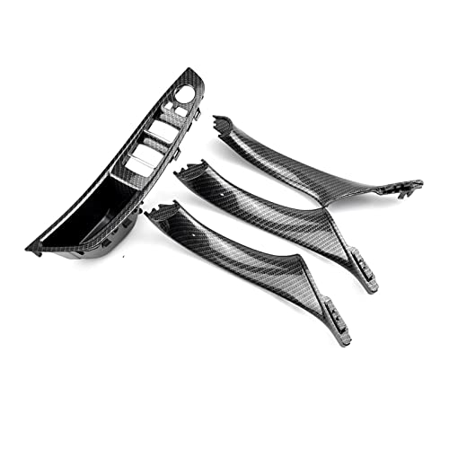 MTVTFECEWG Auto LHD RHD Innentürgriff Für 5er F10 F11 F18 520d 525d 530d 535i Kohlefaser-Innenverkleidung Pull Trim Cover(Carbon-1PCS,RHD) von MTVTFECEWG