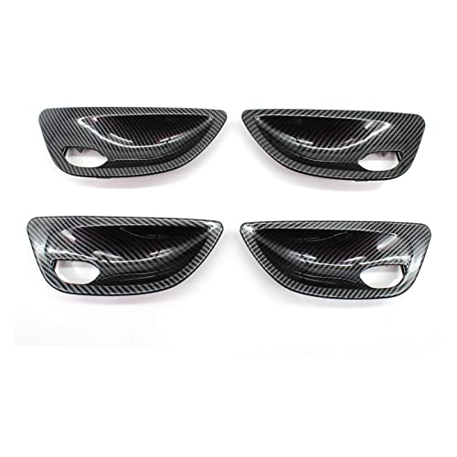 MTVTFECEWG Für 5er F10 F11 F18 2010-2017 Links Rechts 2/4 Stück Autoinnentürgriff Schüsselabdeckung Ersatz(Carbon,4pcs Set) von MTVTFECEWG