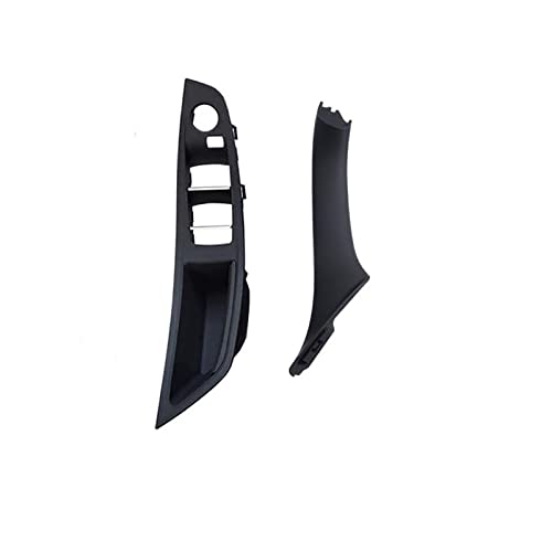 MTVTFECEWG Für F10 F11 F18 520 523 525 528 2010-2014 2015 2016 2017 LHD Auto Innentürverkleidung Griff Pull Trim Cover(Black LHD 2PCS) von MTVTFECEWG