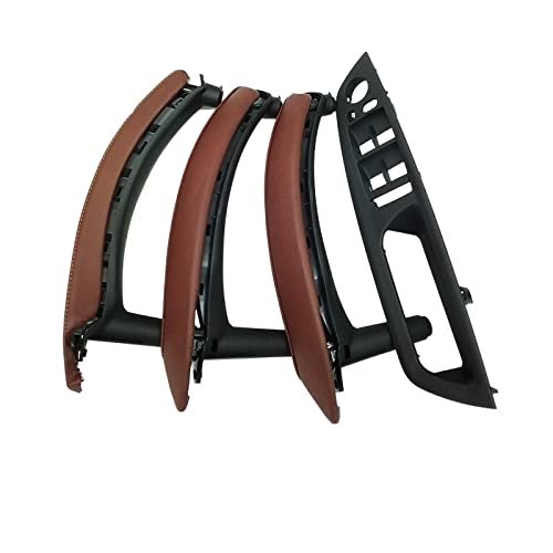 MTVTFECEWG Für X5 X6 E70 E71 E72 2007-2013 RHD Rechtslenker Innentür Armlehne Lederzuggriff Komplettset(RHD Red 7pcs) von MTVTFECEWG