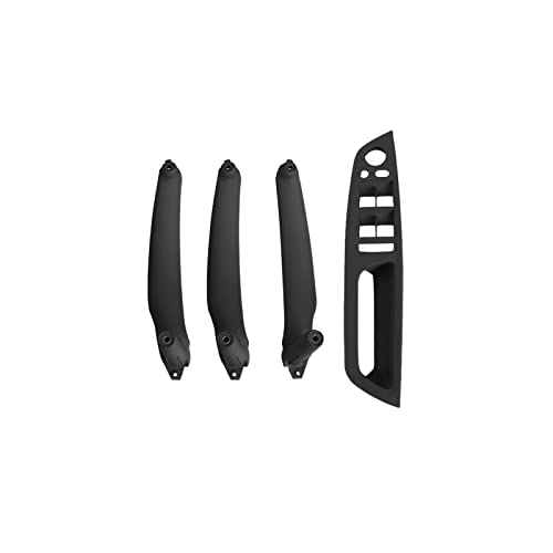 MTVTFECEWG LHD RHD 4Pcs Auto Innentürgriff Innenverkleidung Pull Trim Cover Griff Set Armlehne Ersatz Für E70 E71 E72 X5 X6(A Black,RHD) von MTVTFECEWG