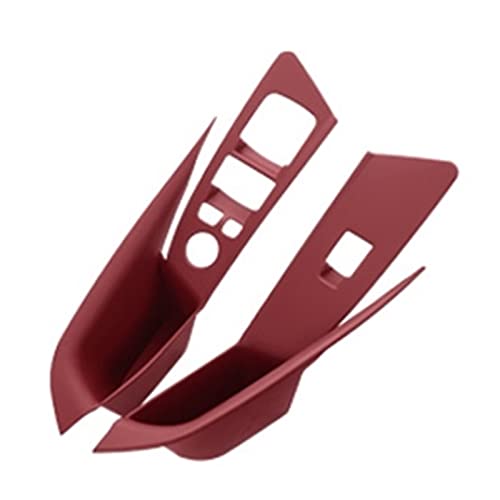 MTVTFECEWG Türinnengriff Linke Frontblende Schalterrahmen Aufbewahrungsbox Für 5er G30 G38 2019 2020 2021 2022(Red,2PCS) von MTVTFECEWG