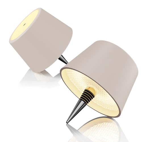 MU LIN Wiederaufladbare Flaschenlampe, kabellose Tischlampe, Touch-Steuerung, 3 Farbtemperaturmodi, dimmbar, für Wohnzimmer, Restaurant MU LIN Wiederaufladbare Flaschenlampe, kabellose Tischlampe, Touch-Steuerung, 3 Farbtemperaturmodi, dimmbar, für Wohnzimmer, Restaurant von MU LIN