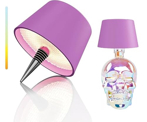 MU LIN LED-Flaschenlampe, wiederaufladbar, 3 Farben, dimmbar, Touch-Steuerung für Innen- und Außenbereich, Schlafzimmer, Restaurant, Geschenk von MU LIN