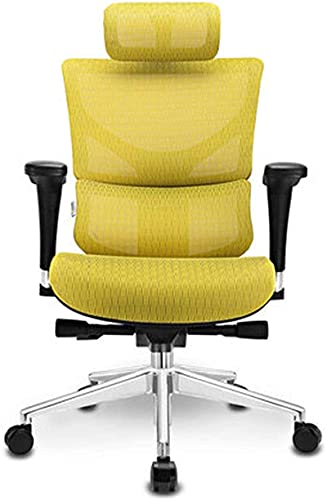 MU Bürostuhl Computerstuhl Home Ergonomische Sessel Chefstuhl Gaming Stuhl Büro Back Stuhl Schreibtischstühle,Gelb von MU