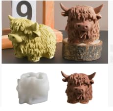 MUAECH Hochland-Yak-Kerzenform mit Tiermotiven für Kerzenherstellung, lebensmittelechte Silikonformen für Polymer-Figuren und Bastelarbeiten, Kuchen, Gelee, Gummi, Wachs, Seife, Süßigkeiten, Eisform MUAECH Hochland-Yak-Kerzenform mit Tiermotiven für Kerzenherstellung, lebensmittelechte Silikonformen für Polymer-Figuren und Bastelarbeiten, Kuchen, Gelee, Gummi, Wachs, Seife, Süßigkeiten, Eisform von MUAECH