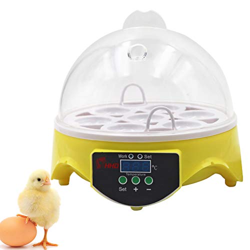 7 Eierinkubator Digitaler Hühnergeflügelbrutapparat Eierbrutapparat mit automatischer Temperaturregelung für Hühnergansente mit Eierablage EU-Stecker von MUALROUS