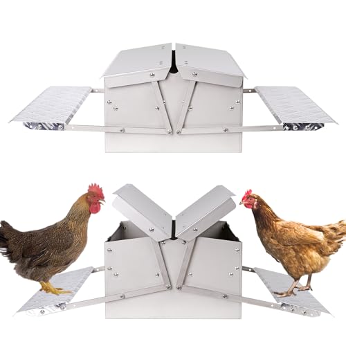 MUALROUS 25LB Futterautomat Hühner Rattensicher Hühner Futterspender Automatischer Trittplatte Hühnerfütterung Trog Rattenschutz Doppelseitige Trittplatte Auto Geflügelfütterer MUALROUS 25LB Futterautomat Hühner Rattensicher Hühner Futterspender Automatischer Trittplatte Hühnerfütterung Trog Rattenschutz Doppelseitige Trittplatte Auto Geflügelfütterer von MUALROUS