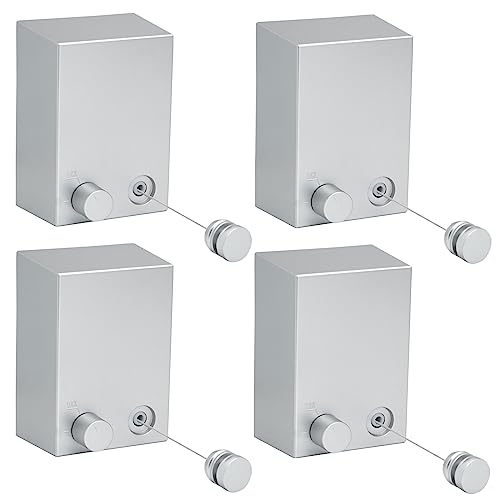 MUALROUS 4 Sätze Wäscheleine Ausziehbar Einstellbare Dichtheit Einziehbare 4,2 m Wäscheleine An Der Wand Befestigte Hochleistungs-Wäscheleine Für Den Innenbereich Bis Zu Lange Wäscheleine von MUALROUS