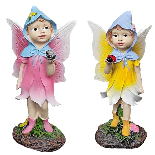 MUAMAX Feengarten-Feen, 4 Stück Miniatur-Feen Figuren Zubehör Blumenfeen Set Miniatur Garten Ornament MUAMAX Feengarten-Feen, 4 Stück Miniatur-Feen Figuren Zubehör Blumenfeen Set Miniatur Garten Ornament von MUAMAX
