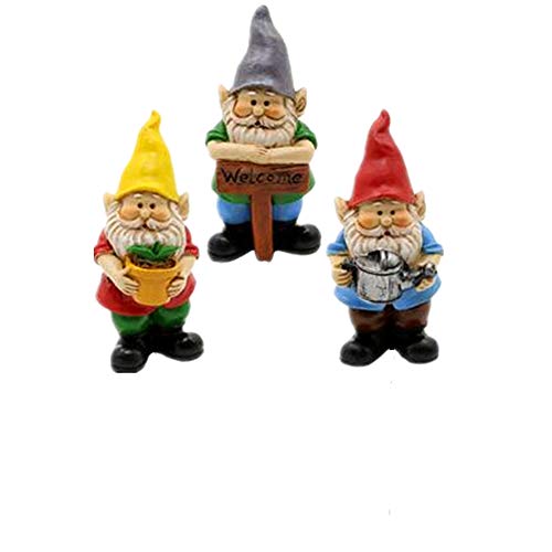 MUAMAX Miniatur Wichtel Figuren Feengärten Zwerge Feengarten Zubehör Geschenk für Garten Kleine Zwerge von MUAMAX
