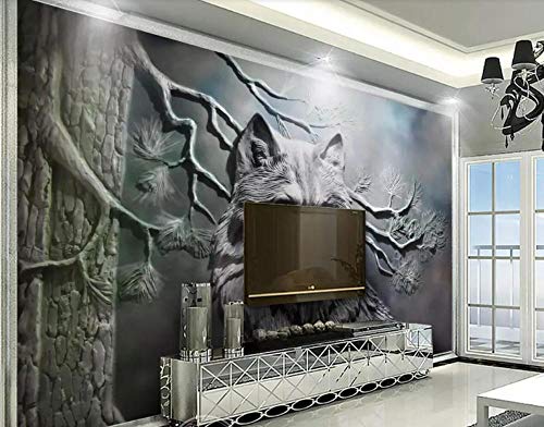 Fototapete 3D Effekt Tapete Timber Wolf Relief Tapeten Vliestapete Wandbilder Wohnzimmer Schlafzimmer Fototapete 3D Effekt Tapete Timber Wolf Relief Tapeten Vliestapete Wandbilder Wohnzimmer Schlafzimmer von MUBOO WALLPAPER