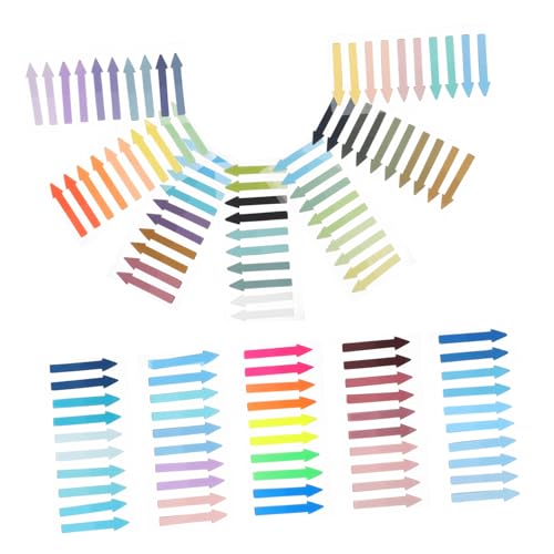 MUCKLILY 1 Satz Index-Aufkleber Professionelle Highlightstreifen Highlight-Streifen Klebrige Seiten-Tags Klebriger Seitenmarker Bunte Lesestreifen Klebrige Indexregisterkarten Papier von MUCKLILY