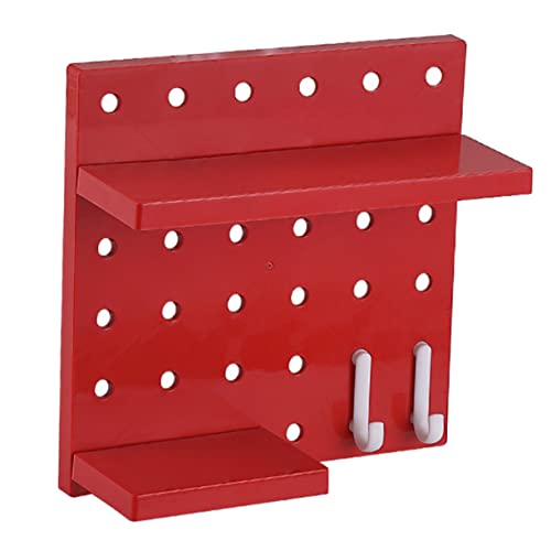 MUCKLILY 1 Satz Stanzfreies Lochblech Organisatoren Steckbrett-Aufhänger Planke Gestell Weiß regalhalterung Hängebrett Wandregal Organizer für Küchenutensilien Plastik rot MUCKLILY 1 Satz Stanzfreies Lochblech Organisatoren Steckbrett-Aufhänger Planke Gestell Weiß regalhalterung Hängebrett Wandregal Organizer für Küchenutensilien Plastik rot von MUCKLILY