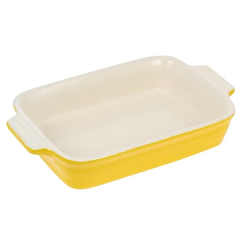 MUCKLILY 1 Stück Keramische Backplatte für Snacks Rechteckiges Serviertablett Multifunktionales Geschirr für Gemüse für Restaurant und Zuhause von MUCKLILY