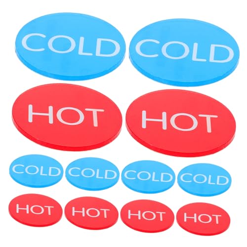 MUCKLILY 10 Paare Hot Cold Acryl Selbstklebend Wasserhahn Indikator Schilder für Küche Bad Waschbecken Armaturen Klare Temperaturanzeige Praktische Restaurantbedarf von MUCKLILY