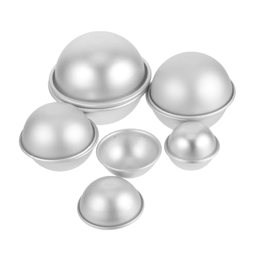 MUCKLILY 10 Stück Teiliges Aluminiumlegierung Halbkugel Backform Antihaftbeschichtet Vielseitig für Kuchen Eiscreme und Badebomben Langlebig für Partys und Heimgebrauch MUCKLILY 10 Stück Teiliges Aluminiumlegierung Halbkugel Backform Antihaftbeschichtet Vielseitig für Kuchen Eiscreme und Badebomben Langlebig für Partys und Heimgebrauch von MUCKLILY