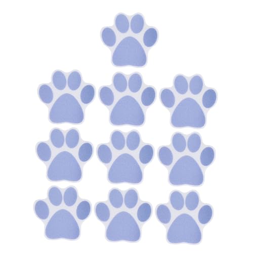 MUCKLILY 10 Stück Teiliges Badewannen Anti rutsch Wasserdichten Selbstklebenden Cartoon Hundepfoten aufklebern rutschfeste Badezimmer Sticker für Peva Material Ablösbar ohne Rückstände von MUCKLILY
