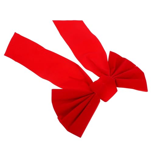 MUCKLILY 10 Stück Teiliges Große Rote Weihnachtsbaum-schleifen aus Langlebigem Stoff für Festliche Kranz Baumdekoration Wiederverwendbar Handgefertigt für Weihnachtsdeko und Feierlichkeiten von MUCKLILY