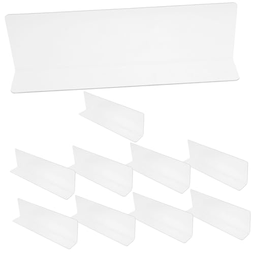 MUCKLILY 10 Stück Teiliges Transparentes PVC Regal-trennsystem Multifunktional Verstellbar für Supermarkt Küche Büro zur Waren Schubladenorganisation von MUCKLILY