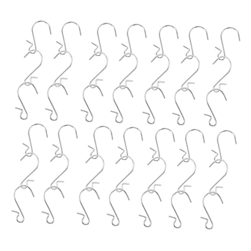MUCKLILY 100 Stück Teiliges S haken aus Edelstahl Schwerlastfähige Rostfreie Metallhaken für Küche Schlafzimmer Garten und Büro Vielseitig Einsetzbar für Aufhängen von Töpfen Taschen und von MUCKLILY