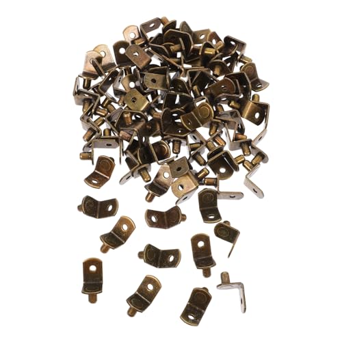 MUCKLILY 100stücke Halterungen Für Aus Eisen Verstellbare Regalstützen Mit Löchern Selbst Für Schrankmöbel Und Bücherregale Geeignet Retro-design Für Stabile Unterstützung von MUCKLILY