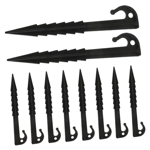 MUCKLILY 10stücke Zeltheringe Aus Kunststoff Outdoor Camping Zeltpfähle Garten Bodennägel Rasenheringe Winddicht Zeltzubehör Für Planen Und Pavillons von MUCKLILY