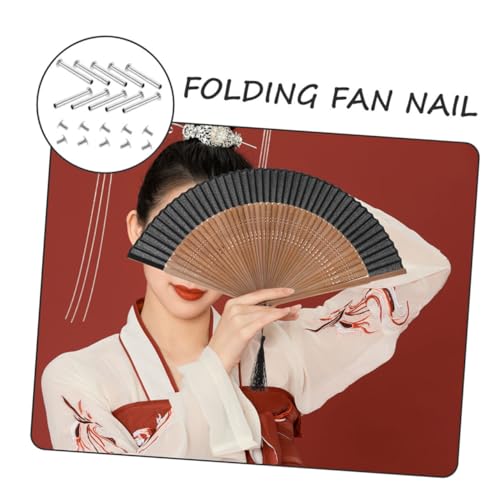 MUCKLILY 12 Sätze Teiliges Klappfächer Reparaturset mit Langlebigen Metallnieten und Muttern Stabile Befestigungselemente für Handventilatoren DIY Fächer Ersatzteile zur Verlängerung der von MUCKLILY