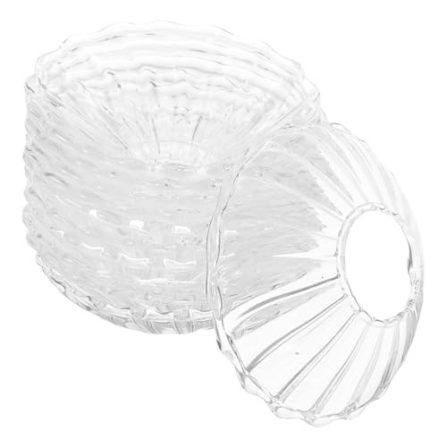 MUCKLILY 12 Stück Kerzenabfallschutz Kerzentropfring Kerzenbeschläge Kerzentropfschutz für Kerzenständer Tropffänger für Kerzen Kerzenwachsfänger Glas Transparent von MUCKLILY