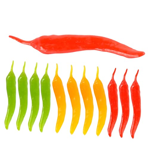 MUCKLILY 12St Simuliertes Pepper-Modell künstliche pflanzliche Requisiten Obstdekor Modelle Gemüse Plastik-Chili Chili-Pfeffer-Verzierung rote Chili Zubehör Zutaten schmücken Dekorationen von MUCKLILY